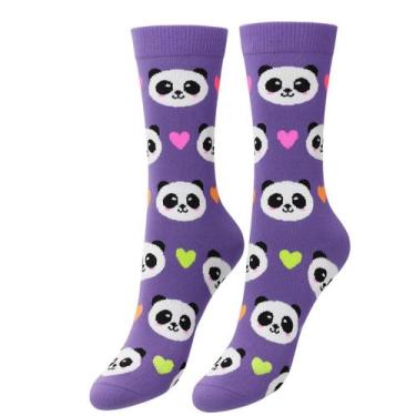 Imagem de Meia 3/4 infantil para meninas com elastano selene, 25 a 28, Roxo