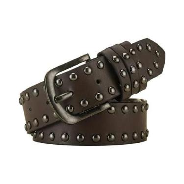 Imagem de Cinto Masculino Retrô Com Fivela De Agulha Em Liga Metálica, Estilo Pu