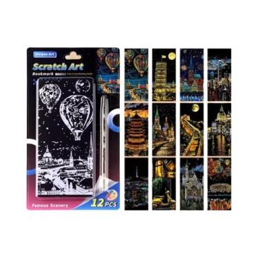 Imagem de Kit De Arte DIY Com 12 Peças: Brinquedos De Raspar Com Desenhos De Ani