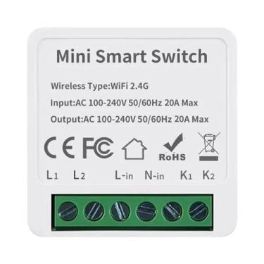 Imagem de Interruptor Inteligente Mini Tuya Wifi Zigbee 3.0 16A 20A DIY Com Relé