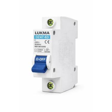 Imagem de DISJUNTOR DIN UNIPOLAR CURVA C LUKMA 10A ATÉ 80A Modelo:1P 10A Curva C