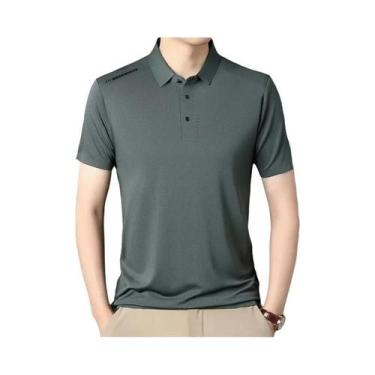 Imagem de Camisa Polo Casual Masculina Com Estampa, Manga Curta, Antirrugas, Res