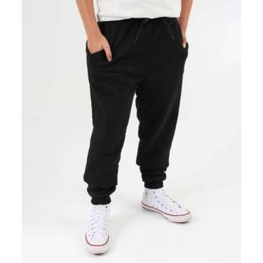 Imagem de Calça Juvenil Moletom Mescla MR Tam 10 a 16 Preto-50101, 14, Preto