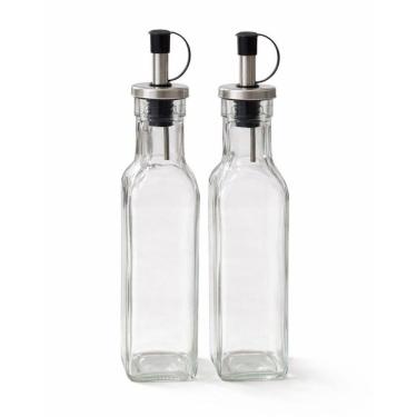 Imagem de Porta Azeite e Vinagre Vidro 250ml Galheteiro Dosador Azeiteira Vinagreira Cozinha