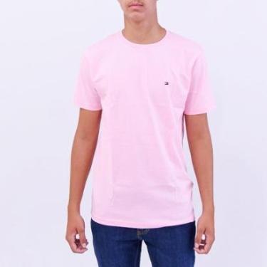 Imagem de Camiseta Masculina Básica Tommy H Rosa-Masculino
