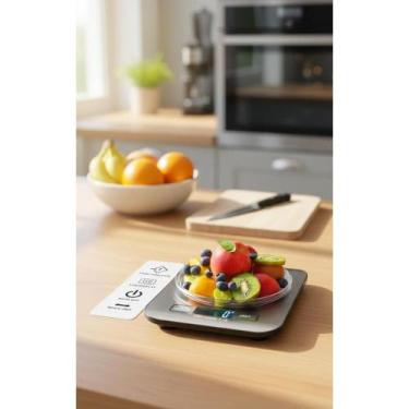 Imagem de Balança Digital Cozinha Inox 10kg: Precisão Culinária Essenc - Congrat