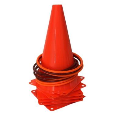 Imagem de Cones C/Argolas Jogo Brinquedo Esportivo Criança Educativo - sm decora