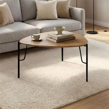 Imagem de Mesa de Centro para Sala 31cm com Pés em Metal 100% MDF - Casa Lar Inc