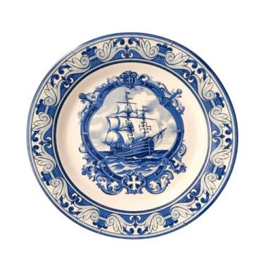 Imagem de Prato Decorativo Portugues Artesanal Luiz Salvador MOD 8 - Casa Raffae