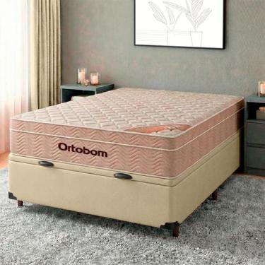 Imagem de Conjunto Cama Box Bau Casal + Colchão Airtech Ortobom