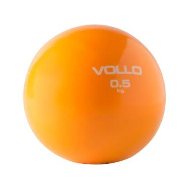 Imagem de Bola de Ginástica Tonificadora Vollo 0.5Kg - Vollo Sports, Laranja, 0,