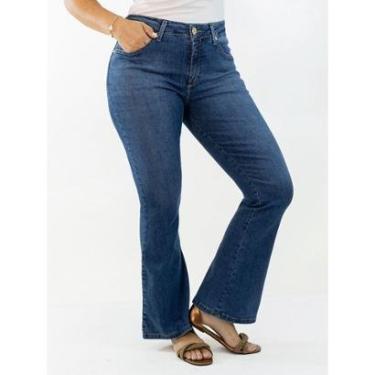 Imagem de Calça Flare Petit Feminina Jeans Médio Cintura Alta Anticorpus-Feminino