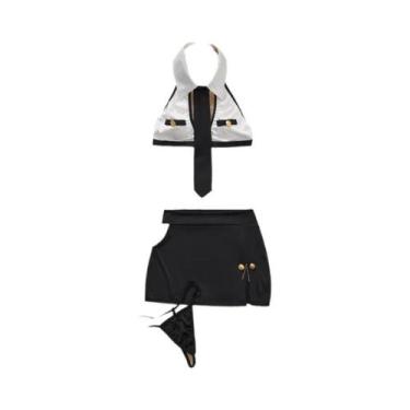 Imagem de Vestido De Lingerie Sexy Feminino Com Decote Em V, Alças Cruzadas, Ren