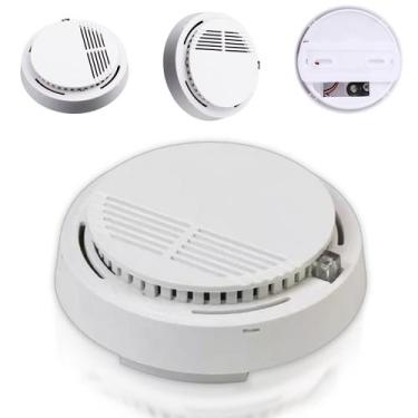 Imagem de Detector De Incendio Alarme Fumaca Fogo Sensor Fotoeletrico Casa Empre