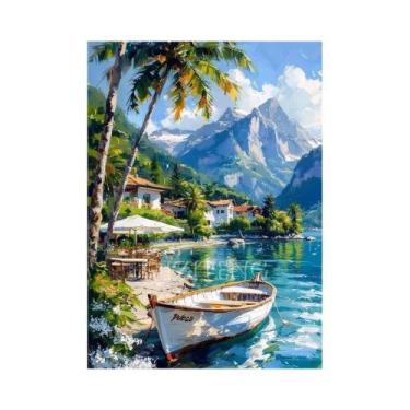 Imagem de Kit De Pintura Diamante 5D Para Adultos Iniciantes: Barco À Vela No Ma