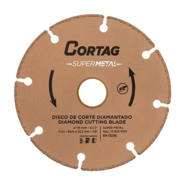 Imagem de Disco De Corte Diamantado Cortag Supermetal 115mm