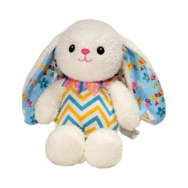 Imagem de Boneco De Coelho Listrado De 30cm, Brinquedo De Pelúcia Fofo, Almofada
