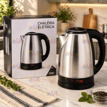 Imagem de Chaleira Elétrica Bule 1,8 Litros INOX 127v ou 220v 800w 1500w Esquent