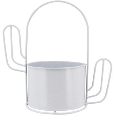 Imagem de CACHEPÔ GARDEN CACTO METAL 23x24x13cm BRANCO