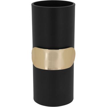Imagem de VASO DECORATIVO ENFEITE PLANTA METAL 24x10x10cm PRETO