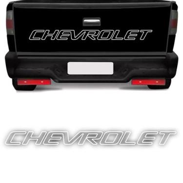 Imagem de Faixa Tampa Traseira S10 1999/2005 Chevrolet Adesivo Branco - SPORTINO