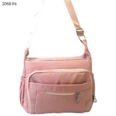 Imagem de Bolsa Feminina Transversal Nylon com Divisões Impermeável Super Leve 2