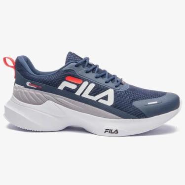 Imagem de Tênis Fila Progress Lite Masculino Marinho -, Marinho branco vermelho,
