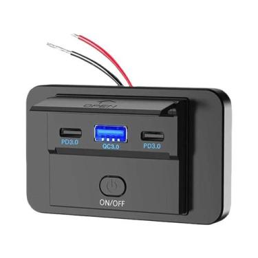 Imagem de Carregador De Carro USB Dual PD QC 3.0 De 96W Com 4 Portas Para Carros