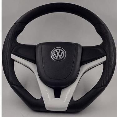 Imagem de Volante Branco P/ Gol Parati Saveiro  G2 G3 G4 C/ o Cubo - Volkswagen