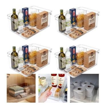 Imagem de Kit 4 Organizador Armário Cozinha Lavanderia Dispensa Multiuso 7,5L Ou