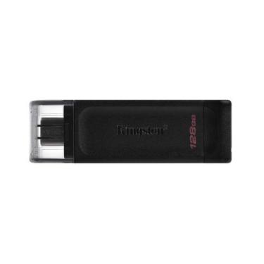 Imagem de Pen Drive Kingston 128GB USB-C 3.2 Gen 1 DataTraveler 70, Preto - DT70