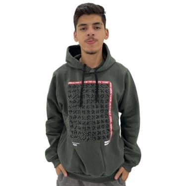 Imagem de Blusa Flanelada Frio Moletom Canguru Masculina Capuz Inverno - ANJ MOD