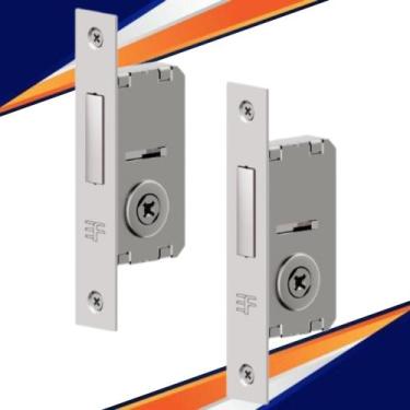 Imagem de Fechadura Tetra 3f Auxiliar 422 Portão De Ferro Inox (par)