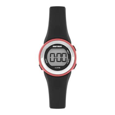 Imagem de Relogio Mormaii Digital rosa preto pequeno infantil criança pulseira d