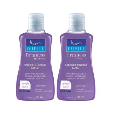 Imagem de Kit 2 Sabonetes Líquido Limpeza Facial Skincare Nupill 60ml Mini  p/ V