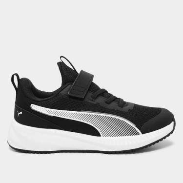 Imagem de Tênis Infantil Puma Flyer Runnning 3, Preto, Branco, 29