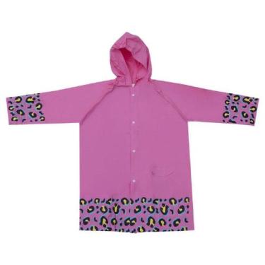 Imagem de Capa de Chuva Infantil Onça Rosa Tamanho G 9065 Pimpolho