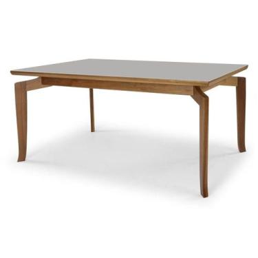 Imagem de Mesa Bella 180 Vidro Acabamento - Bem Móveis, Castanho