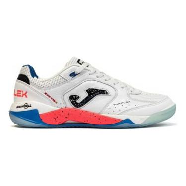 Imagem de Tenis Futsal Joma Top Flex Plus Amortecedor Couro Pró, Branco, 38 BR