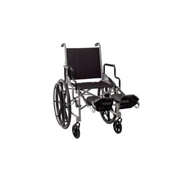 Imagem de Cadeira de Rodas com Elevação de Perna Cinza 40CM - Carone