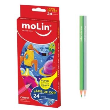 Imagem de Conjunto Lapis De Cor 24 Cores Color Dream Escolar Colorir - Molin - M