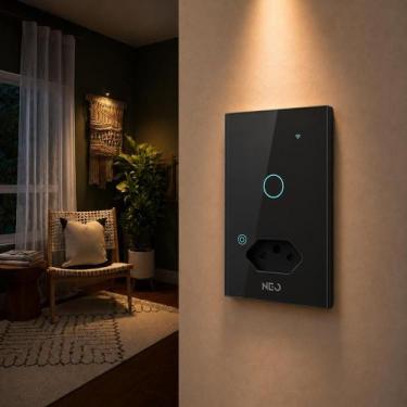 Imagem de Interruptor Smart Wi-fi 2.4 GHz Alexa google 1 Botão e Tomada 4x2 Bivo