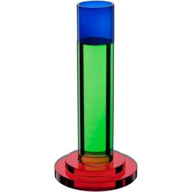 Imagem de Castiçal em Cristal Ecologico Color Green 7x14cm Home &amp CO - Home &