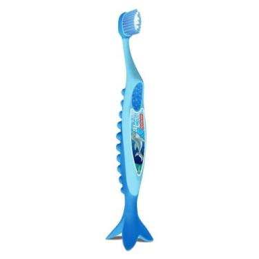 Imagem de Escova Dental Infantil Macia Com Limpador De Língua Sereia - Dentalcle
