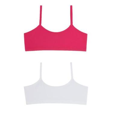 Imagem de Kit Com 2 Sutiãs Infantil Sem Bojo Menina DelRio, G, Pink