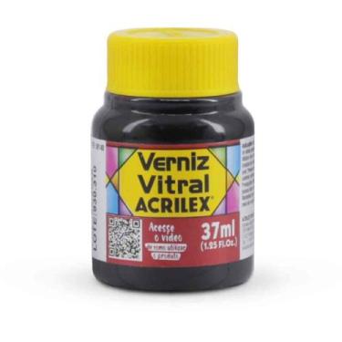 Imagem de Verniz Vitral Vermelho Fogo 37ML - Caixa com 06 Unidades - Acrilex