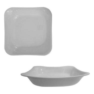 Imagem de Saladeira Quadrada Melamina Branco 23 Cm - 110942 - Rio Master
