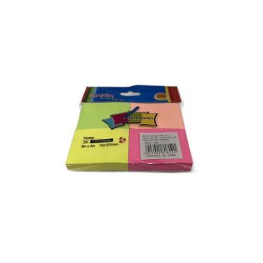 Imagem de Kit c/ 6 Bloco de notas auto adesiva colorido 4 blocos com - Dalla Val