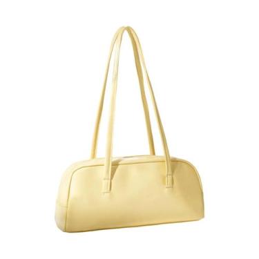 Imagem de Bolsa Pequena De Ombro Único Em Cor Sólida Estilo Francês Para Compras