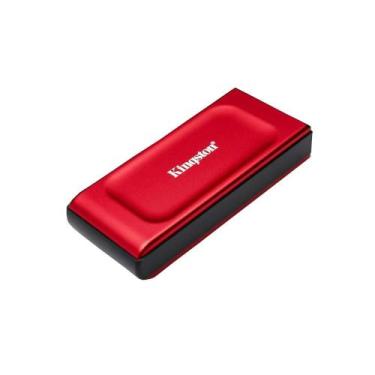 Imagem de SSD Externo 1TB USB-C 3.2, Kingston XS1000R RED, Leitura 1050MB/s Grav